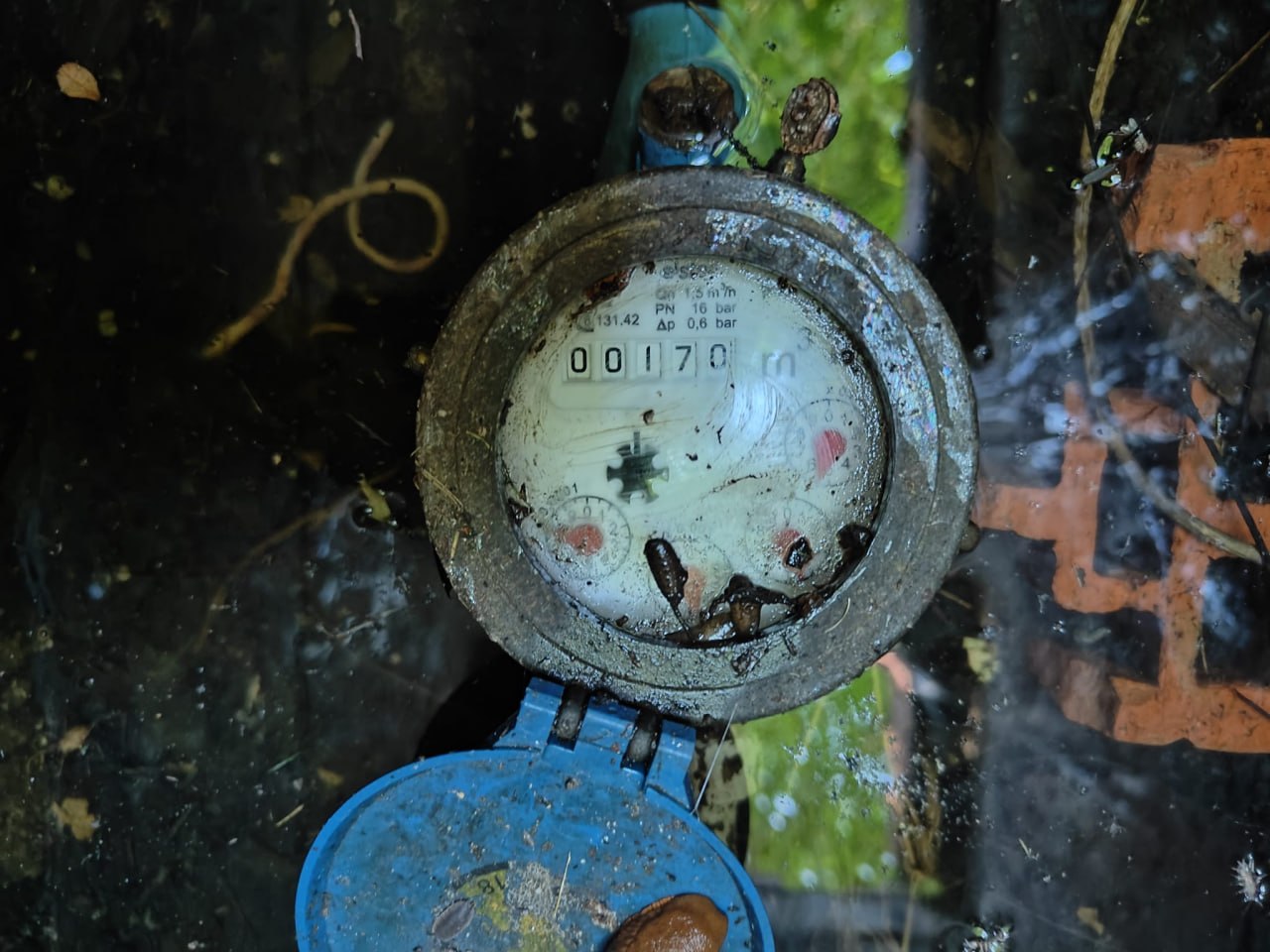 Water meter reading 170 m³
